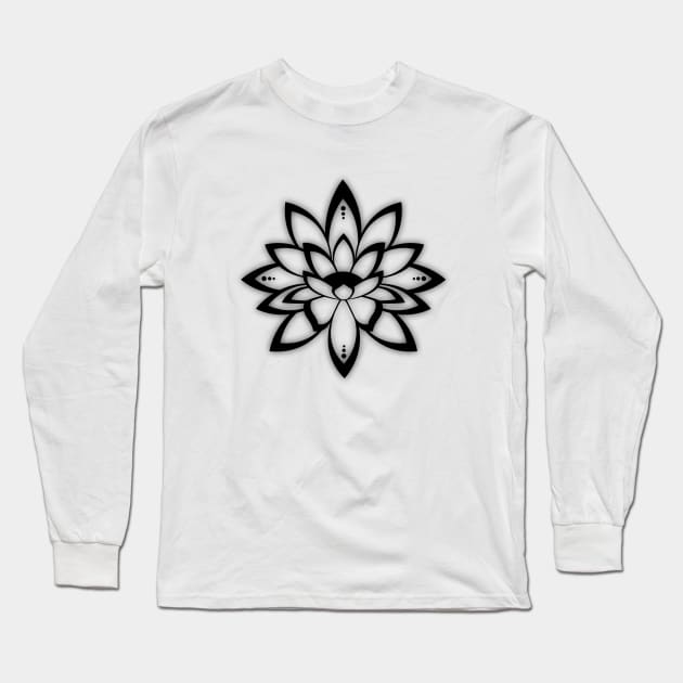 Lotus Flower Symbol Long Sleeve T-Shirt by MellowGroove